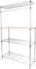 Chrome Plated 4-Tier Wire Shelving Unit (14"W x 61"H x 36"D)