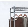 Double Hanging Garment Rack; 38.2in Wx 23.6in Dx 66.1in H; Gunmetal Finish; Gray