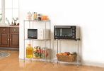 Changeable Assembly Floor Standing Carbon Steel Storage Rack Silver RT