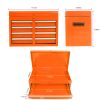 Detachable 4 Drawer Tool Chest with Bottom Cabinet and one Adjustable Shelf--Orange