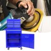 Detachable 4 Drawer Tool Chest with Bottom Cabinet and one Adjustable Shelf--Blue