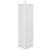 Tall Bathroom Corner Cabinet; Freestanding Storage Cabinet with Doors and Adjustable Shelves; MDF Board; White