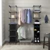 Closet Organizer;  2-Tower 9-Shelves;  Easy to Assemble;  Black