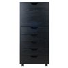 Halifax Tall Storage Cabinet; 5-Drawer; Black