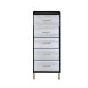 Myles Jewelry Armoire; Black; Silver &amp; Gold Finish AC01167