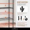 Black 4-Tier Rolled Wire Garage Storage Shelving Unit (36"W x 77"H x 18"D)