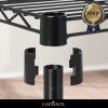 Black 5-Tier Rolled Wire Garage Storage Shelving Unit (36"W x 77"H x 18"D)