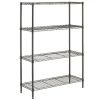 Dark Bronze 4-Tier Wire Shelving Unit (36"W x 54"H x 14"D)