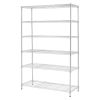 Chrome Plated 6-Tier Commercial Grade Heavy Duty Wire Shelving Unit (48"W x 72"H x 18"D)