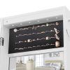 8 LEDs Jewelry Cabinet Armoire with Beveled Edge Mirror;  Gorgeous Jewelry Organizer Large Capacity