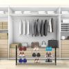 50-Pair Shoe Rack Storage Organizer 10-Tier Portable Wardrobe Tower Stackable Adjustable Shelf