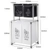 Laundry Hamper 2 Tier Laundry Sorter with 4 Removable Bags for Organizing Clothes,With four wheels for easy movement, Laundry, Lights, Darks