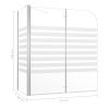 Bath Enclosure 47.2"x26.8"x51.2" Tempered Glass Stripe