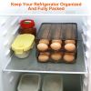 Egg Container Holder for Refrigerator Double Layer Egg Storage Box with Lid Automatic Rolling Egg Box Organizer Bin Tray Rack 36 Eggs