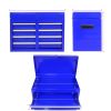 Detachable 4 Drawer Tool Chest with Bottom Cabinet and one Adjustable Shelf--Blue