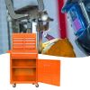 Detachable 4 Drawer Tool Chest with Bottom Cabinet and one Adjustable Shelf--Orange