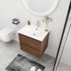 24" Bathroom Vanity With Gel Basin Top(G-BVB01924BNO)