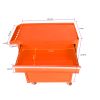 Detachable 4 Drawer Tool Chest with Bottom Cabinet and one Adjustable Shelf--Orange