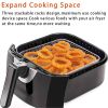 Air Fryer Baskets 8 inch Stackable Air Fry Crisper Basket 304 Stainless Steel Crisper Tray for Oven Air Fryer Accessory 3 Piece Square