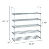 5 Tiers Shoe Rack Shoe Tower Shelf Storage Organizer For Bedroom, Entryway, Hallway, and Closet Gray Color RT