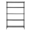 Black Anthracite 5-Tier Wire Shelving Unit (48"W x 72"H x 18"D)