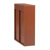 Wood wall-mounted storage cabinet; 5-layer toilet bathroom storage cabinet; multifunctional cabinet with adjustable door; chocolate brown