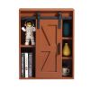 Wood wall-mounted storage cabinet; 5-layer toilet bathroom storage cabinet; multifunctional cabinet with adjustable door; chocolate brown