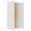 Shoe Cabinet White 31.5"x15.4"x70.1" Engineered Wood