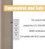 Socket Shelf Outlet-2 Pack Surge Protector Extender Multiple Outlet Wall Plug with USB A+C Ports(3.4A Total), 6 AC Outlets, Removable Outlet Shelf