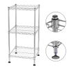 3-Tier Steel Wire Shelving Tower