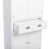 FCH Single Drawer Double Door Storage Cabinet White