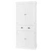 FCH Single Drawer Double Door Storage Cabinet White