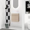 Wall Mounted Bathroom Vanity With Sink 17 Inch For Small Bathroom-BVC03216AWO