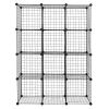 12-Cube Organizer Cube Storage Shelves Wire Cube Storage Origami Shelves Metal Grid Multifunction Shelving Unit Modular Cubbies Organizer Bookcase RT