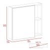 Oman Medicine Cabinet; Three Internal Shelves; Single Door; Two External Shelves -White