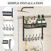 Door Hook Organizer, Towel Rack On Door, Umbrella On Door Hook,Hooks&Racks Black