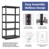 5-Tier Adjustable Metal Shelving Unit, Heavy Duty Shelving Utility Rack for garage Basement Kitchen Pantry Closet 31.5"W x 15.7"D x 63"H