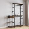 Independent wardrobe manager; clothes rack; multiple storage racksLarge Heavy Duty Clothing Storage Shelving Unit for Bedroom Laundry Room; Brown