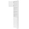 Multi-Functional Corner Cabinet Tall Bathroom Storage Cabinet with Two Doors and Adjustable Shelves;  Open Shelf