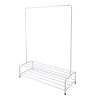 Clothing Garment Rack with Shelves, Metal Cloth Hanger Rack Stand Clothes Drying Rack for Hanging Clothes RT