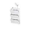 Shoe Cabinet for Entryway; White Narrow Shoe Storage Cabinet Flip Down Shoe Rack Wood 3 Tier Shoe Organizer for Home and Apartment