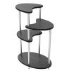 4Tier Metal Plant Stand Foldable Tall Plant Holder Iron Art Corner Plant Display Rack Indoor Outdoor Living Dinning Room-Black