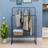 Garment Rack Freestanding Hanger Double Rods Multi-functional Bedroom Clothing Rack