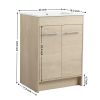 24 Inch Bathroom Cabinet With Sink; Soft Close Doors; (KD-Packing); BVB05224PLO