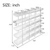 [VIDEO] 5 Tier Bookcase Home Office Open Bookshelf; Modern Industrial Style Shelf with Metal Frame; MDF Board