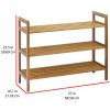 Oceanstar 3-Tier Bamboo Shoe Rack, Natural