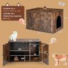 Multipurpose Wooden Side Table And Hidden Cabinet Cat Furniture