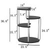 4Tier Metal Plant Stand Foldable Tall Plant Holder Iron Art Corner Plant Display Rack Indoor Outdoor Living Dinning Room-Black