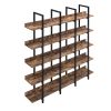 [VIDEO] 5 Tier Bookcase Home Office Open Bookshelf; Modern Industrial Style Shelf with Metal Frame; MDF Board