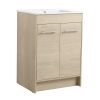 24 Inch Bathroom Cabinet With Sink; Soft Close Doors; (KD-Packing); BVB05224PLO